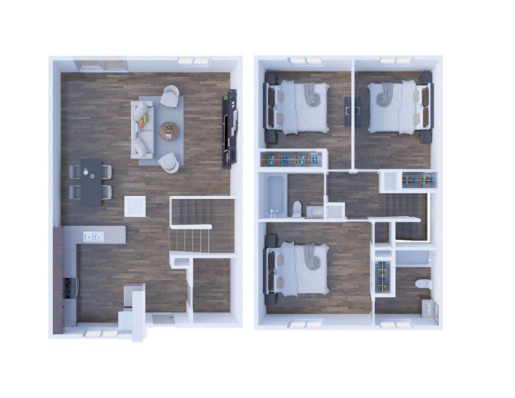 Deville Floor Plan - 3 Bed, 2 Bath