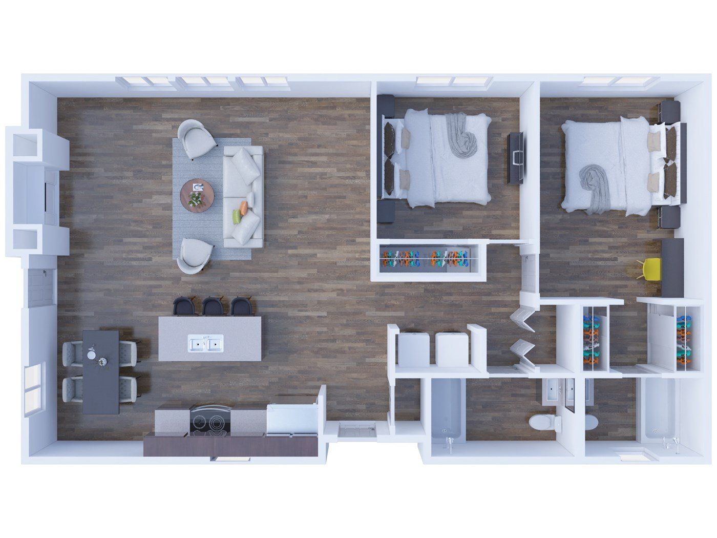 Devington Flor Plan - 2 Bed, 2 Bath