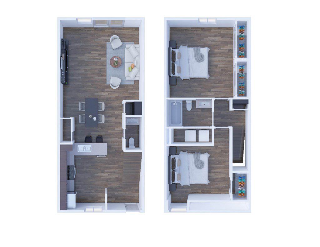 Lawrence Floor Plan - 2 Bed, 1.5 Bath