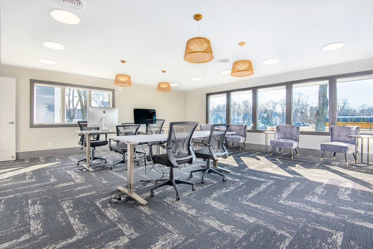 computer and business lounge