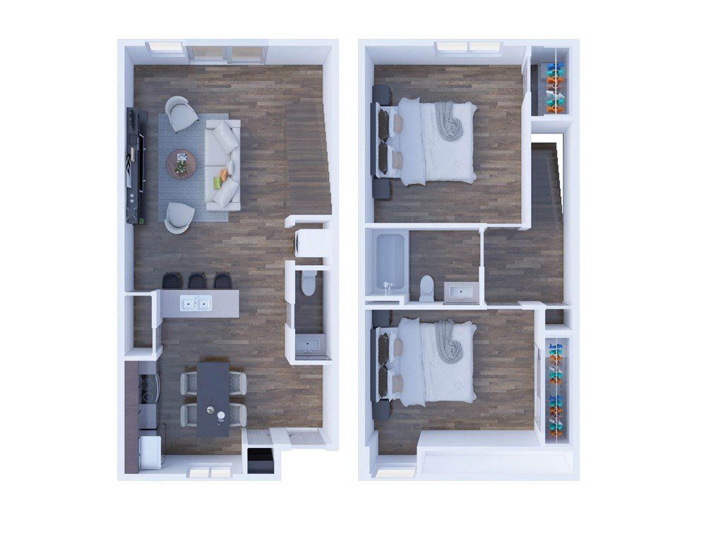 Salem Floor Plan - 2 Bed, 1 Bath