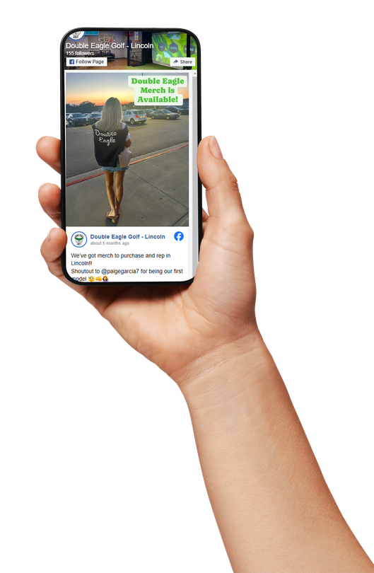A hand is holding a cell phone with a picture of a woman on the screen.