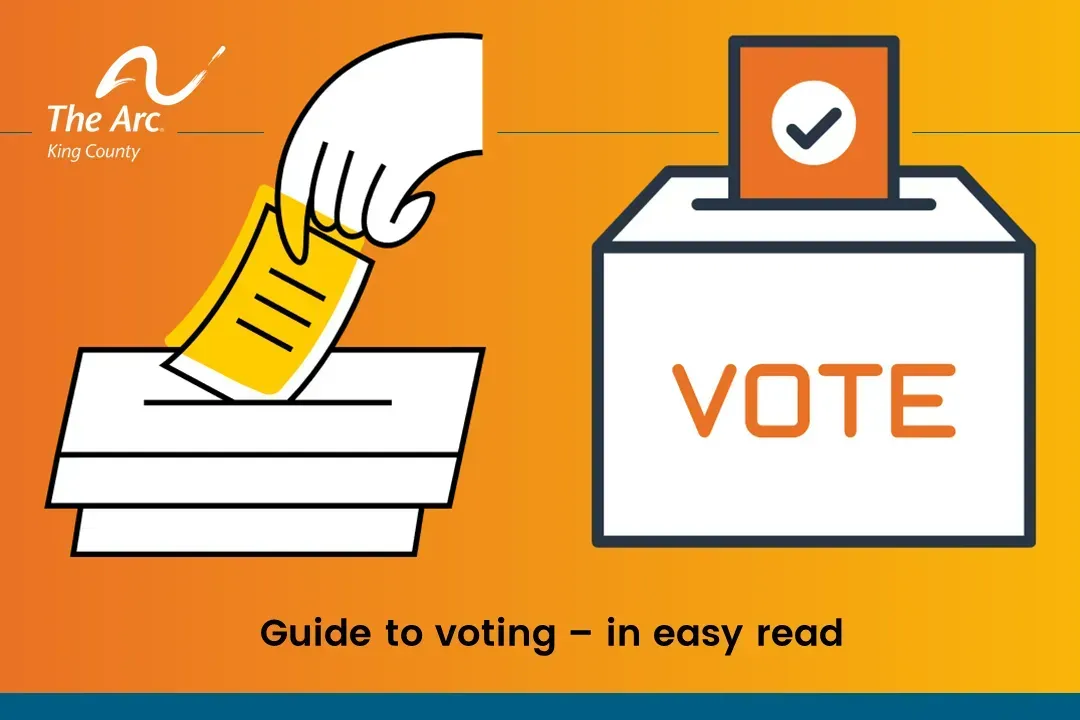 Hand putting ballot in box labeled 