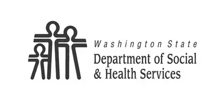 Logo of the Washington State Department of Social & Health Services: stylized figures and text.