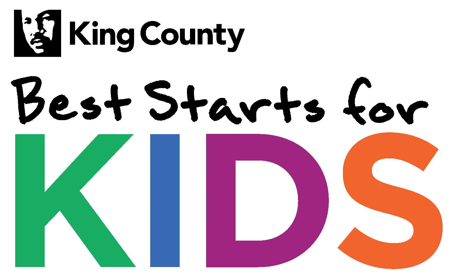 King County "Best Starts for Kids" logo with colorful letters.