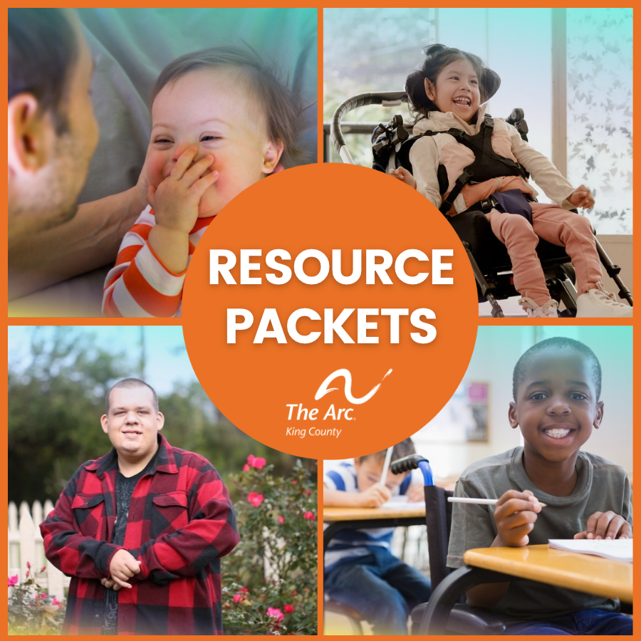 Four images including a parent and baby, young girl, adult, young boy