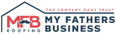 Logo for My Fathers Business roofing company.  