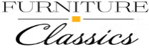 Logo for Furniture Classics with text and a gold square.