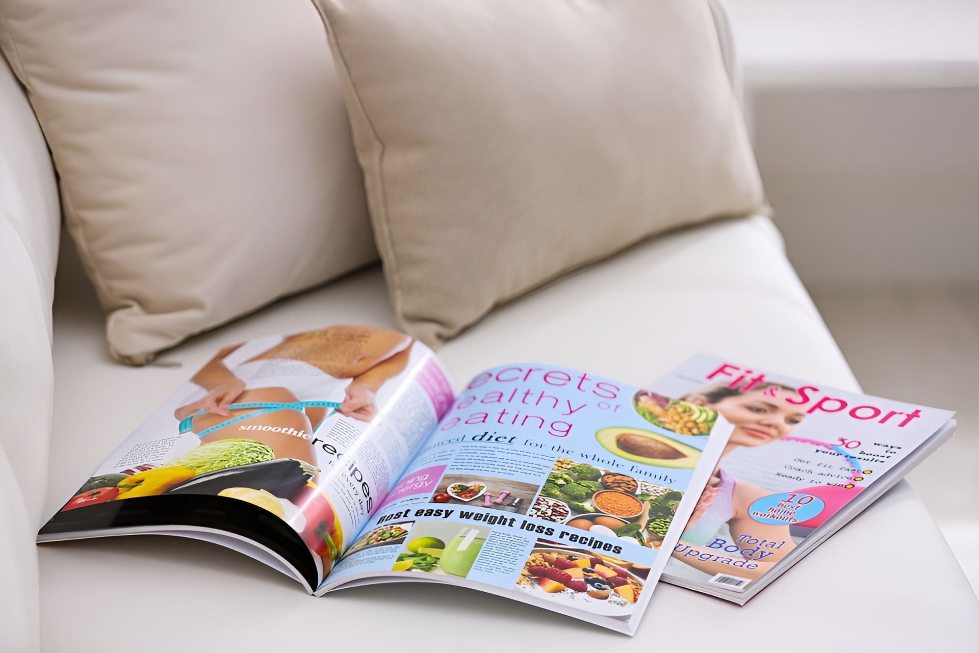 Magazines Show Healthy Eating Tips and Fitness with A Female Model — Digi Print Pro in Ballina, NSW