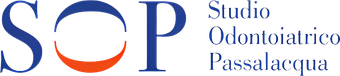 A blue and red logo for studio odontoiatrico passalacqua