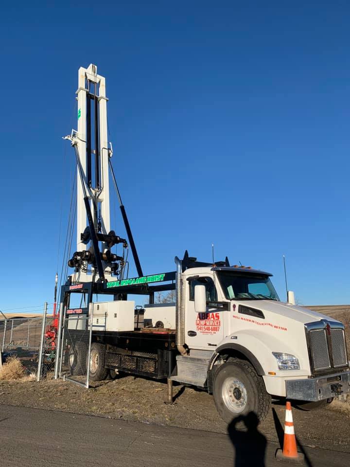 Truck Prepare For Drilling Service — Terrebonne, OR — Abbas Well Drilling & Pump Service