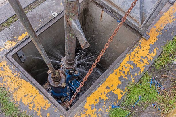 Well with two water pipes.