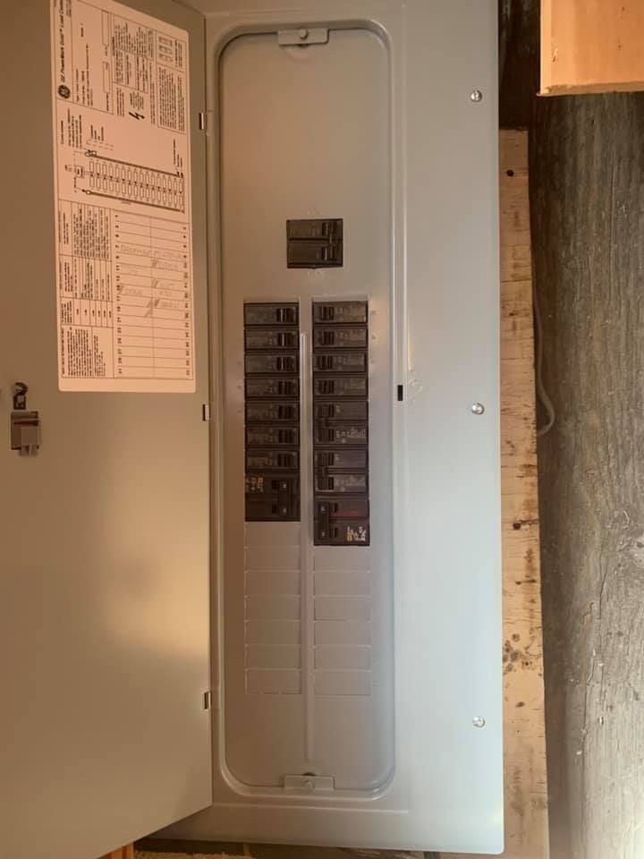 Circuit breaker panel after Gilbert Electric