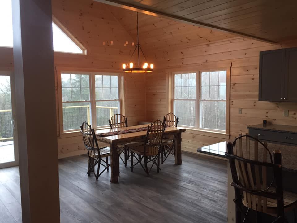 Dining room lighting installation by Gilbert Electric