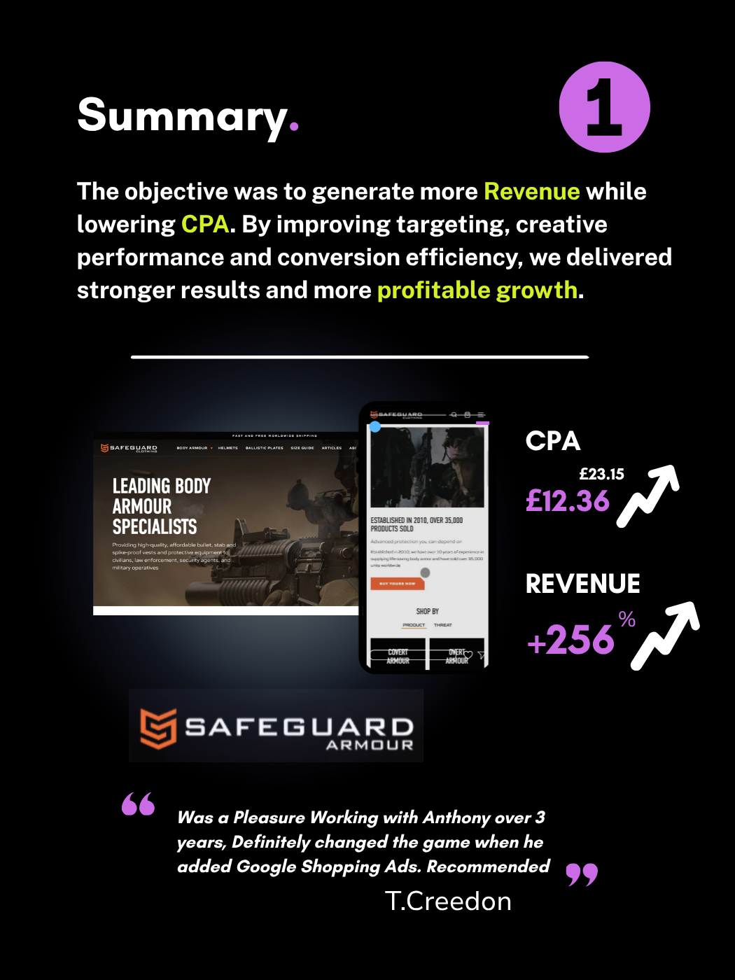Case Study 1 - Safeguard Armour