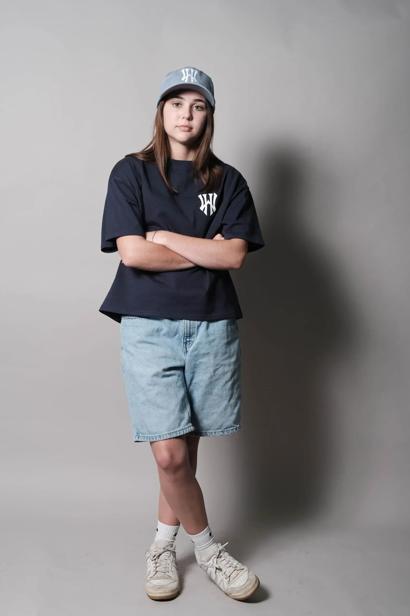 HW Navy Boxy Tee