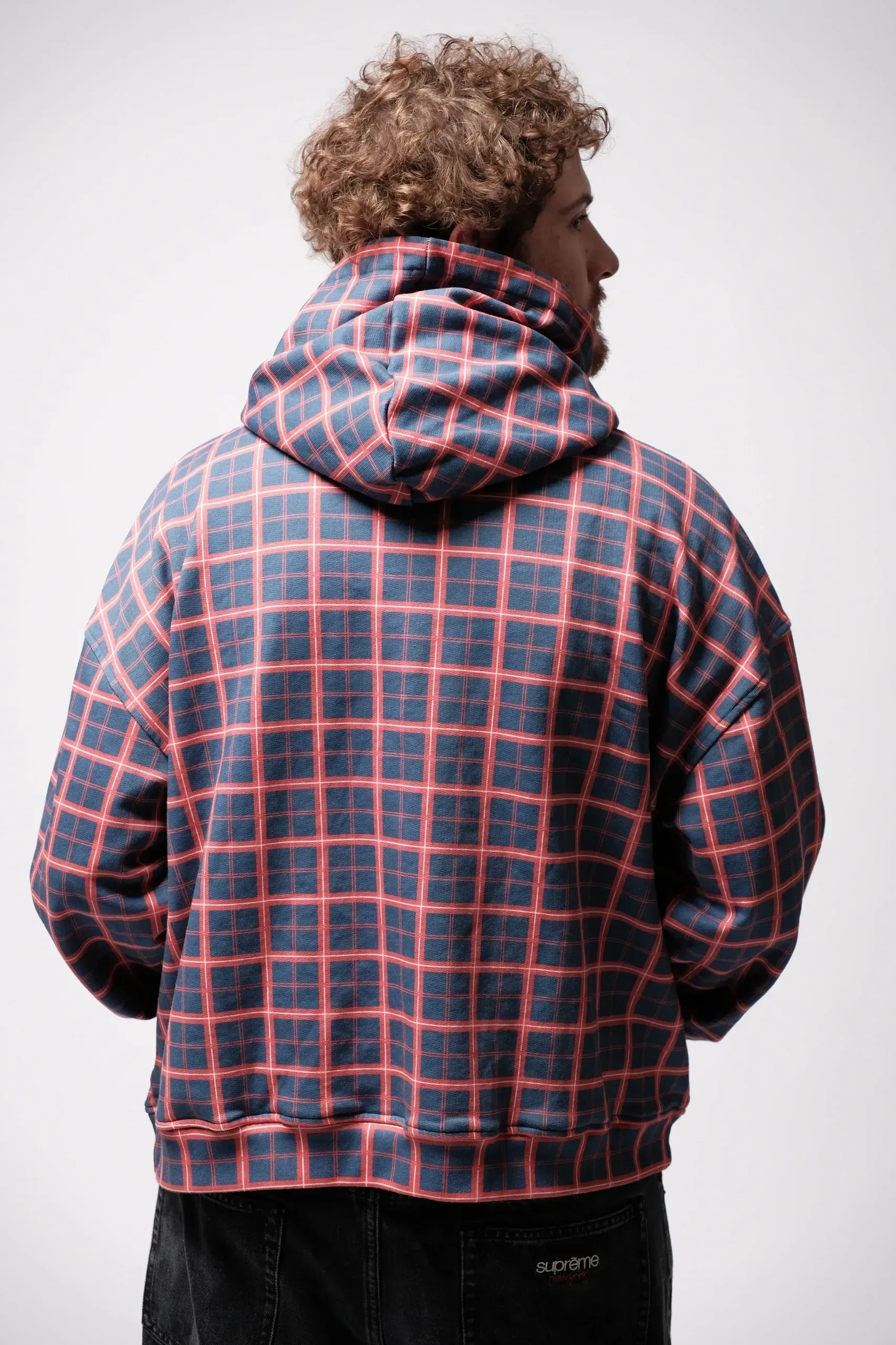 Red & Blue Plaid Hoodie