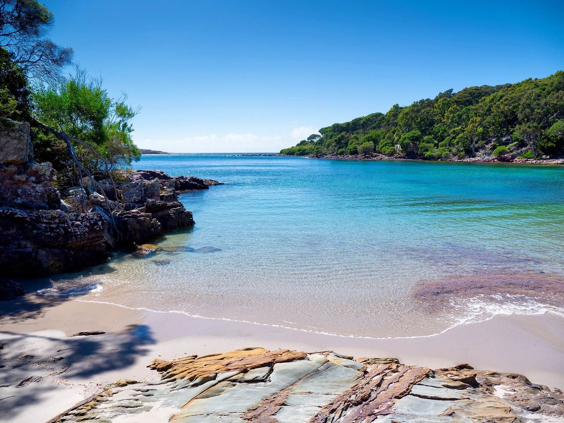 Tranquil beach at Beowa National Park