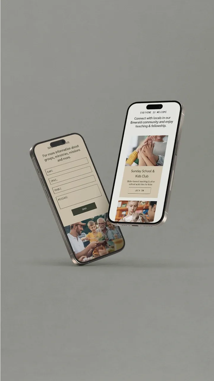 church website design in australia, website design for churches