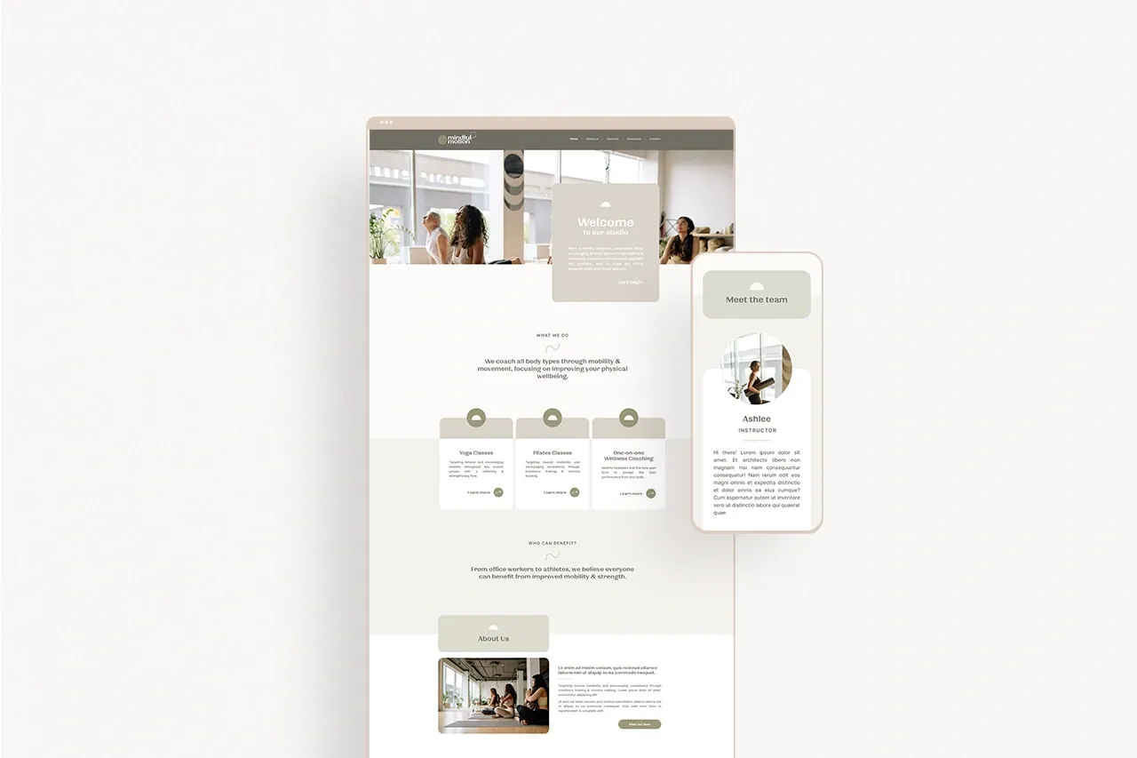 health & wellness website design, brand & logo design for health & wellness businesses