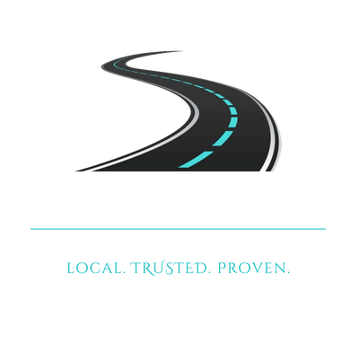 A blue realtor logo on a white background