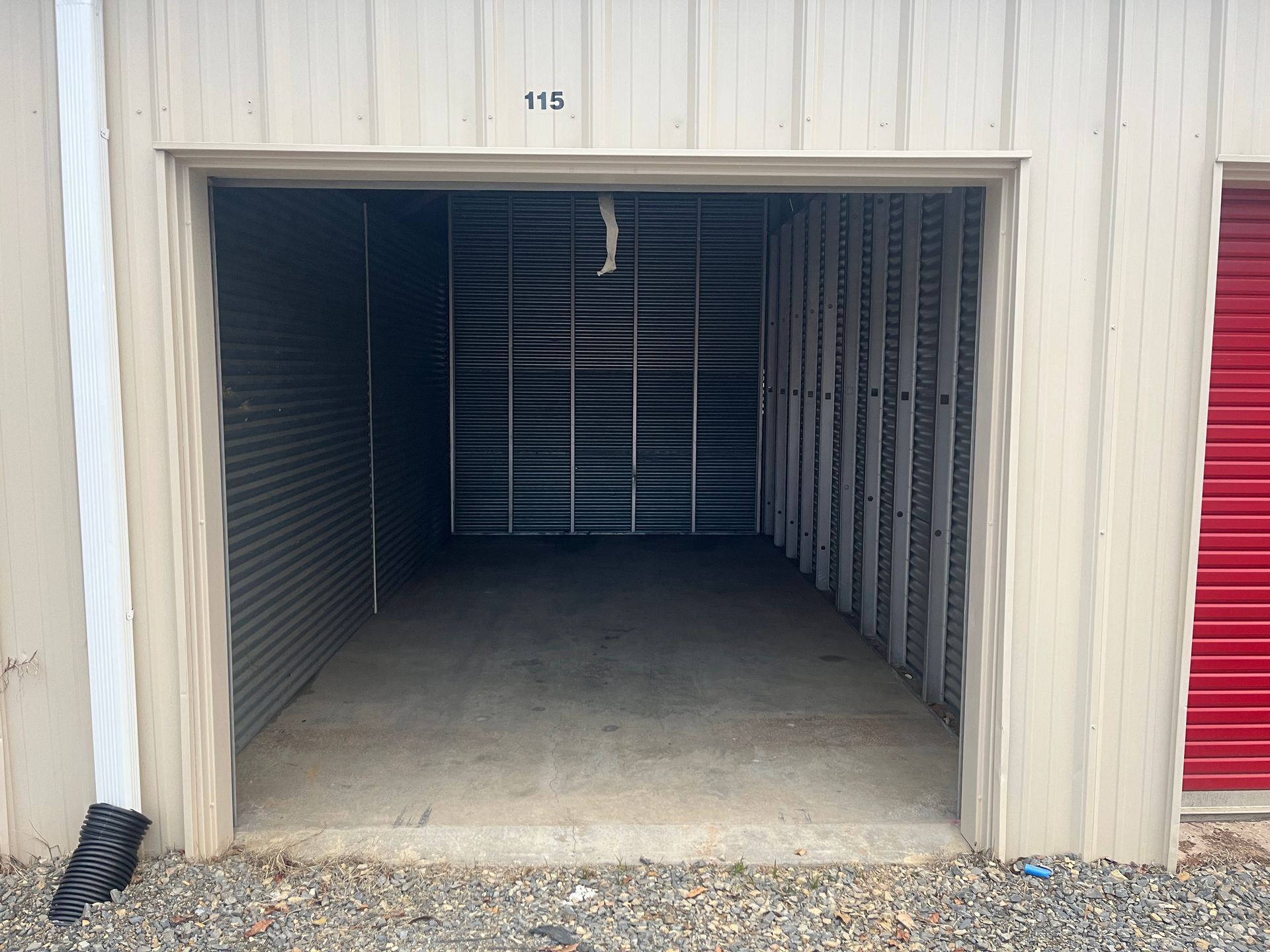 melrose ave storage unit open displaying inside of unit