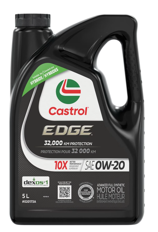 Castrol EDGE 0W20 Advanced Synthetic Engine/Motor Oil, 5