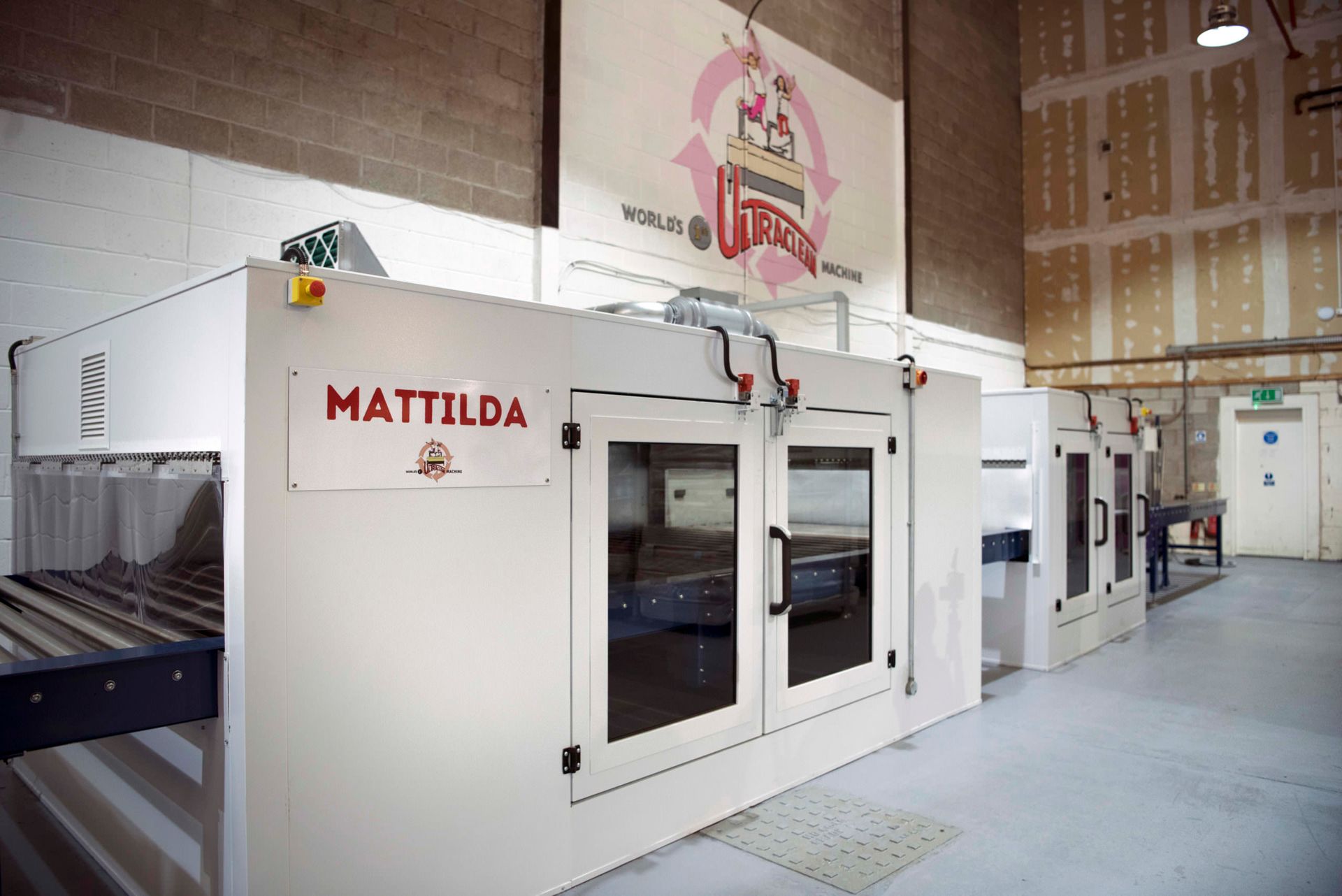 Photo of the UltraClean mattress cleaning machine in FRC's warehouse