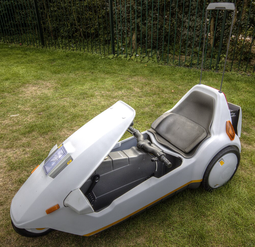 Photo of a Sinclair C5 electric vehicle