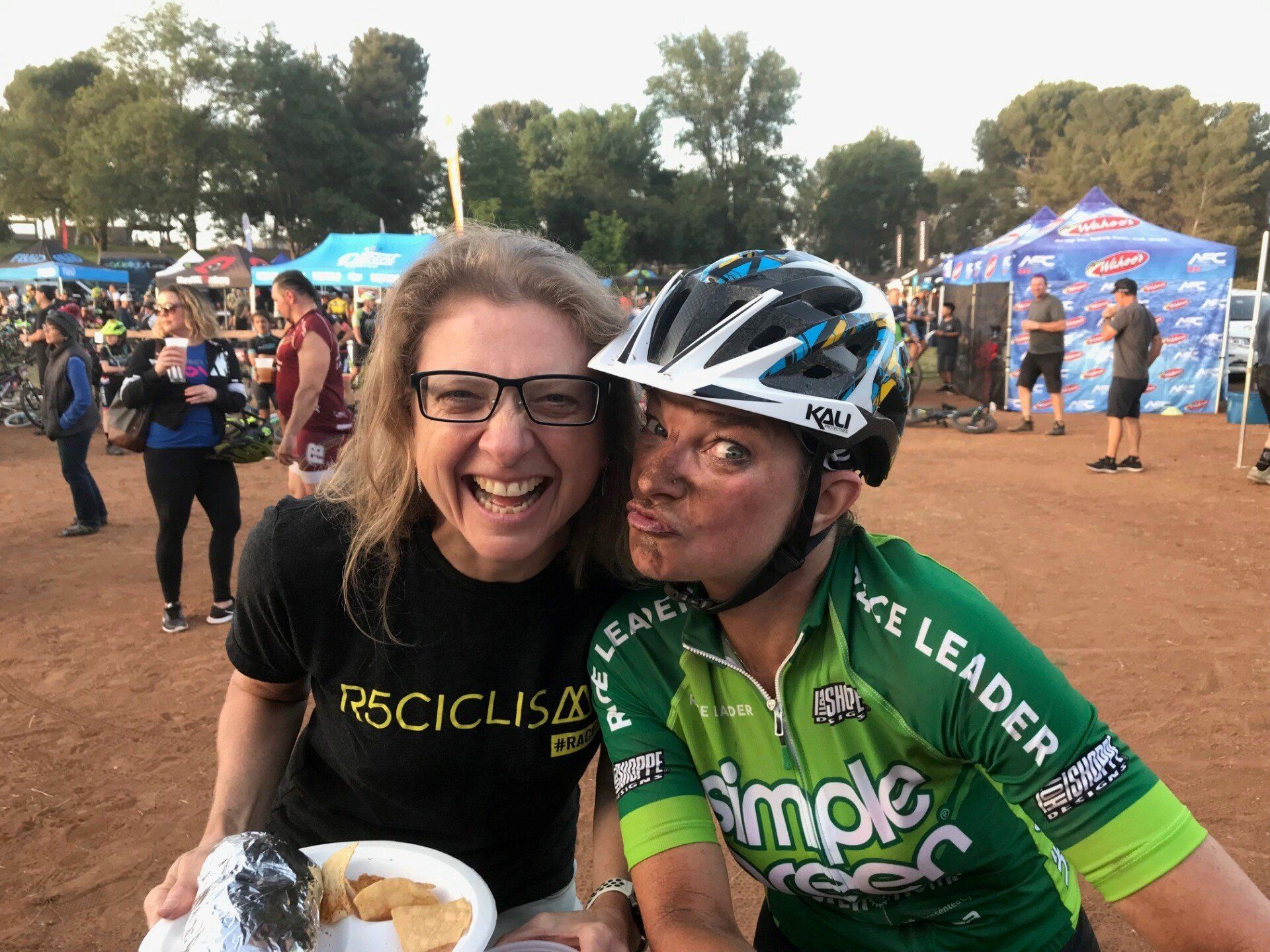 Jill and other cyclist