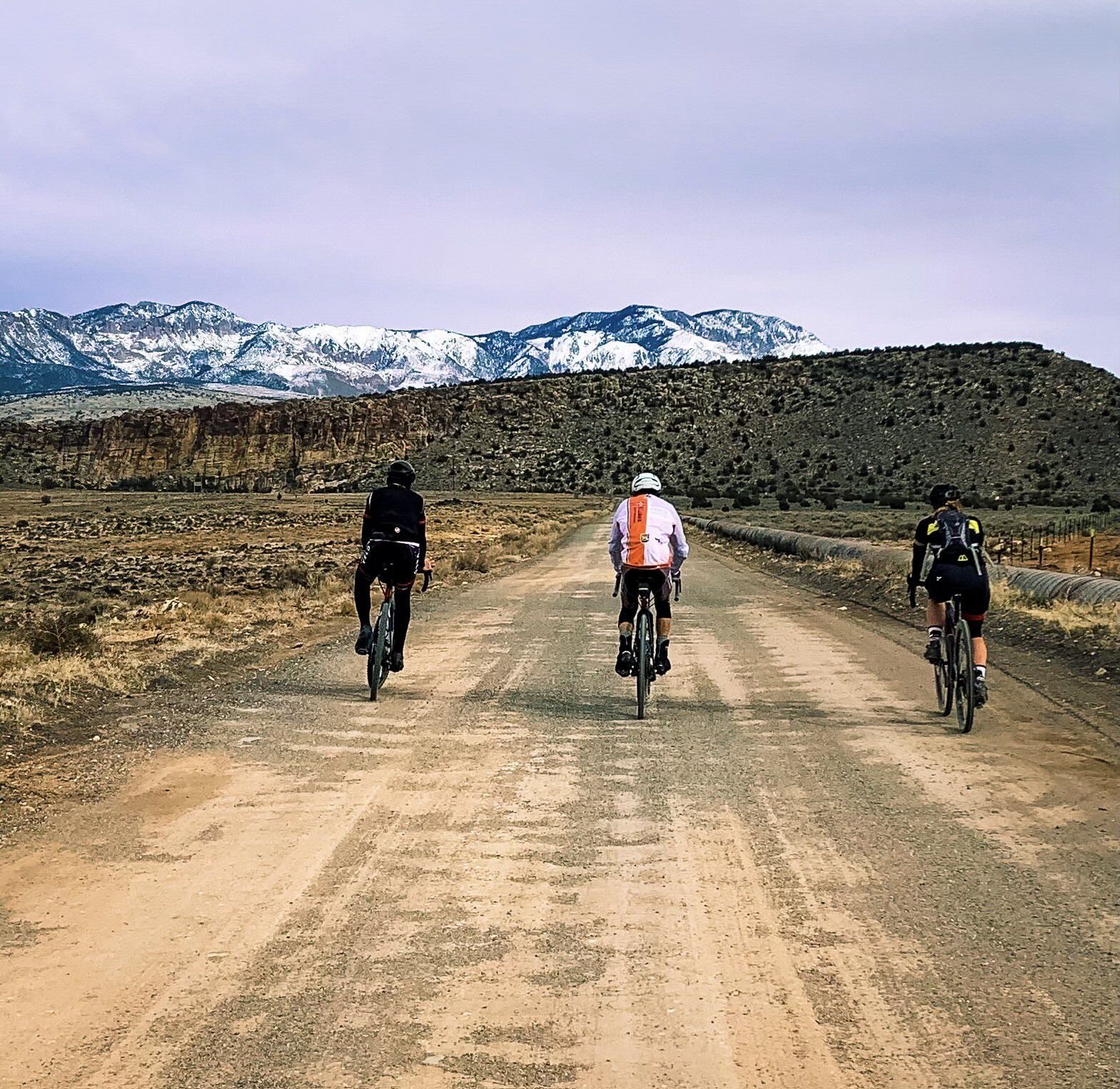 3 riders during winter