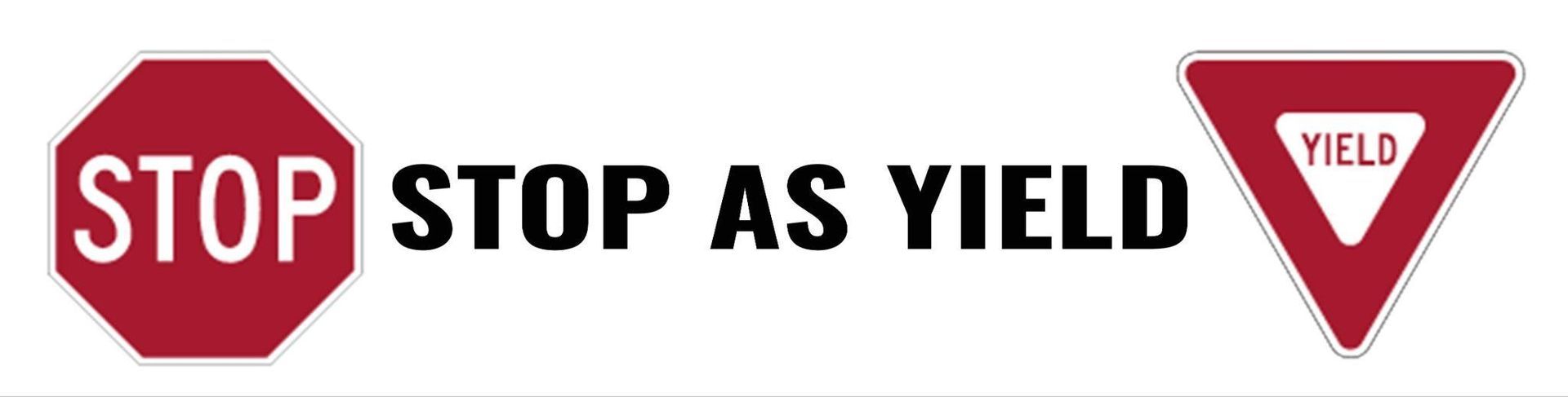 a stop sign and a yield sign with text Stop as Yield for the Idaho Stop Law in New Mexico