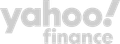 The yahoo finance logo is gray on a white background.