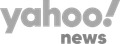 The yahoo news logo is black and white and is on a white background.