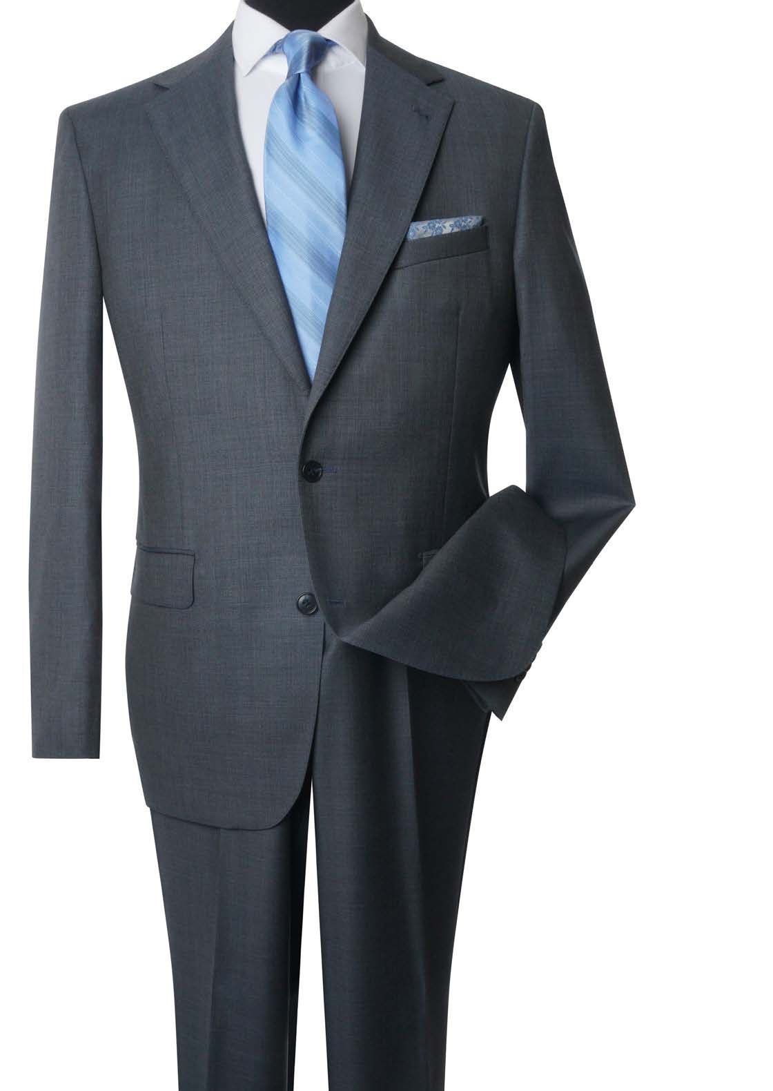 Mid Blue Sharkskin Suit