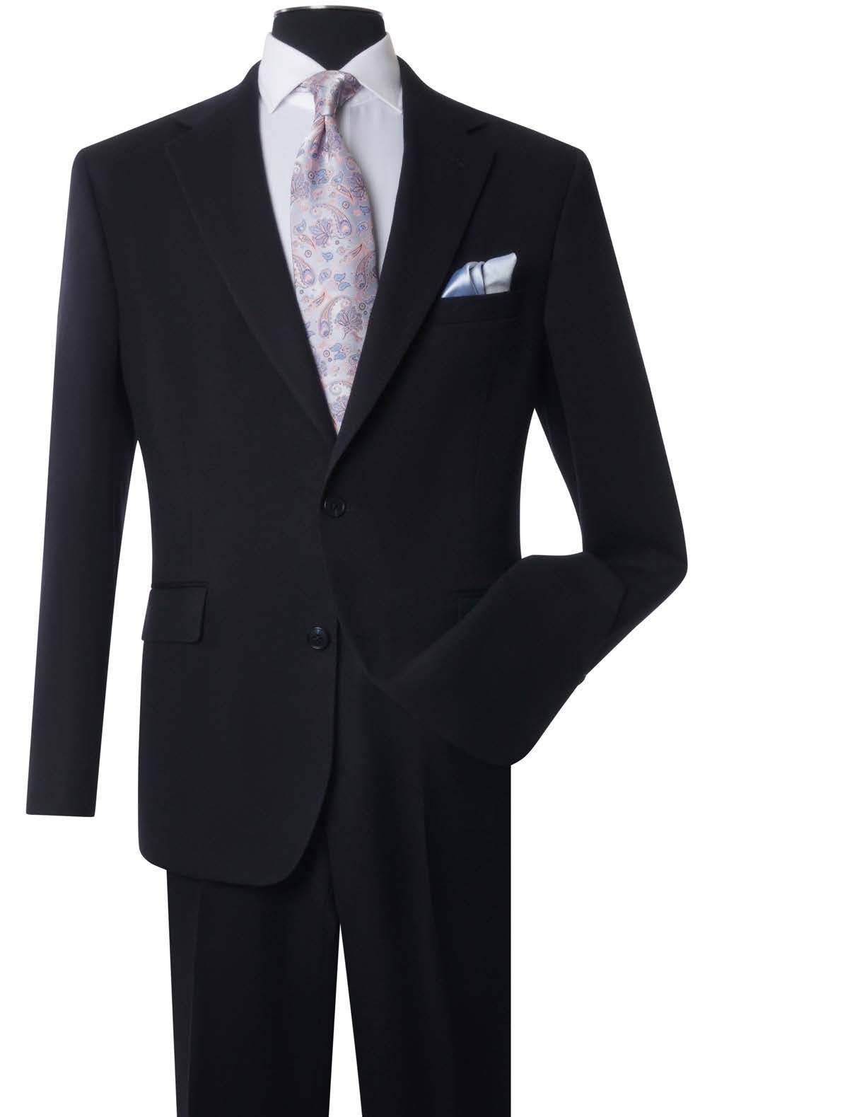 Navy Twill Wool Suit