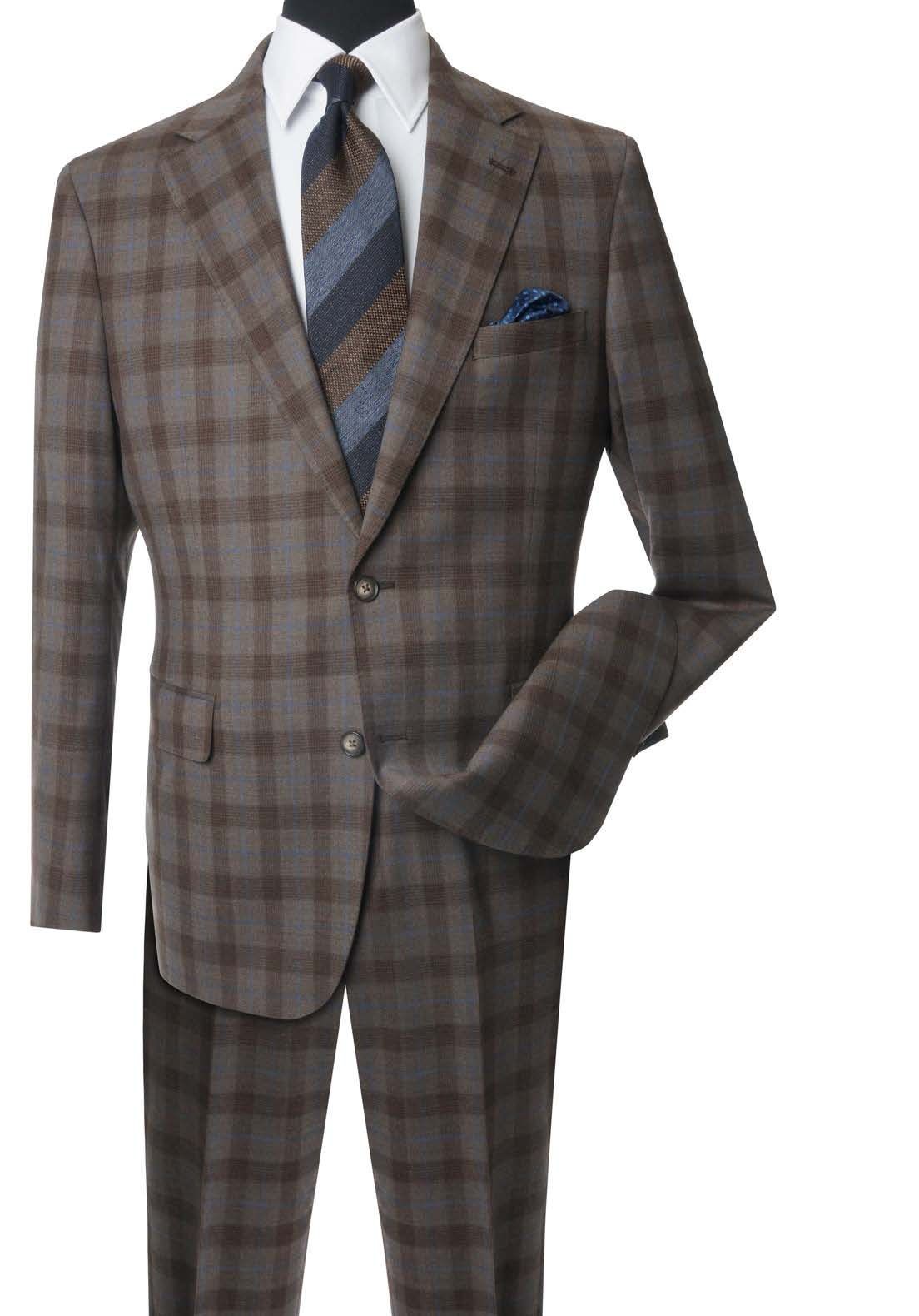 Dusty Blue Sharkskin Suit