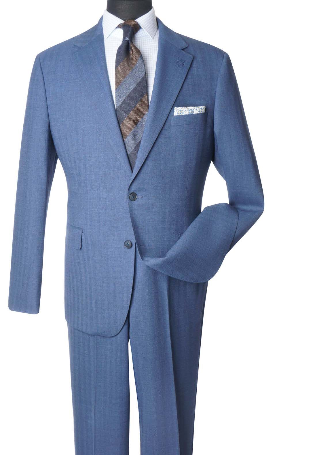 Navy Twill Wool Suit