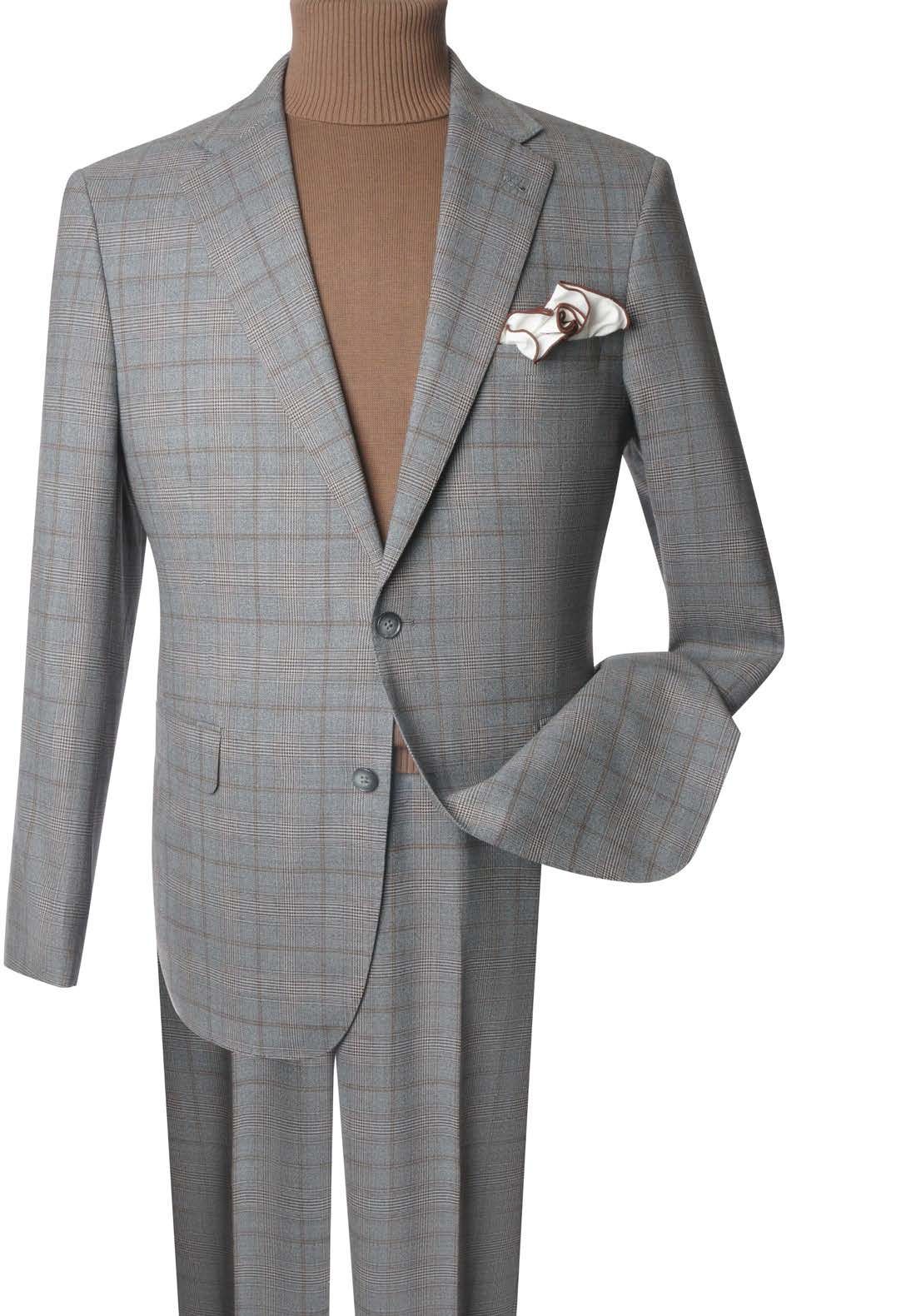 Dusty Blue Sharkskin Suit