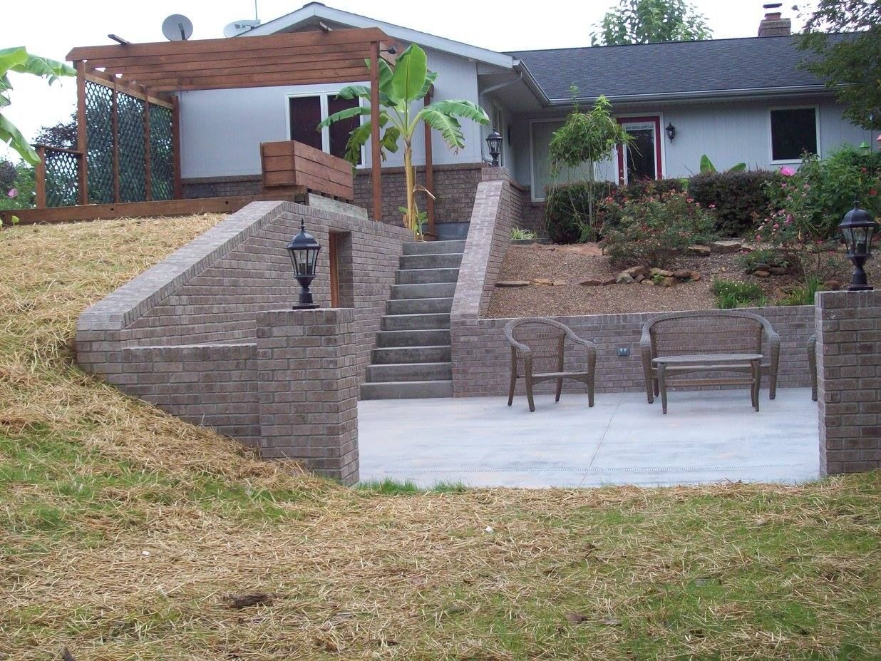 outdoor patio concrete construction in santa claus indiana