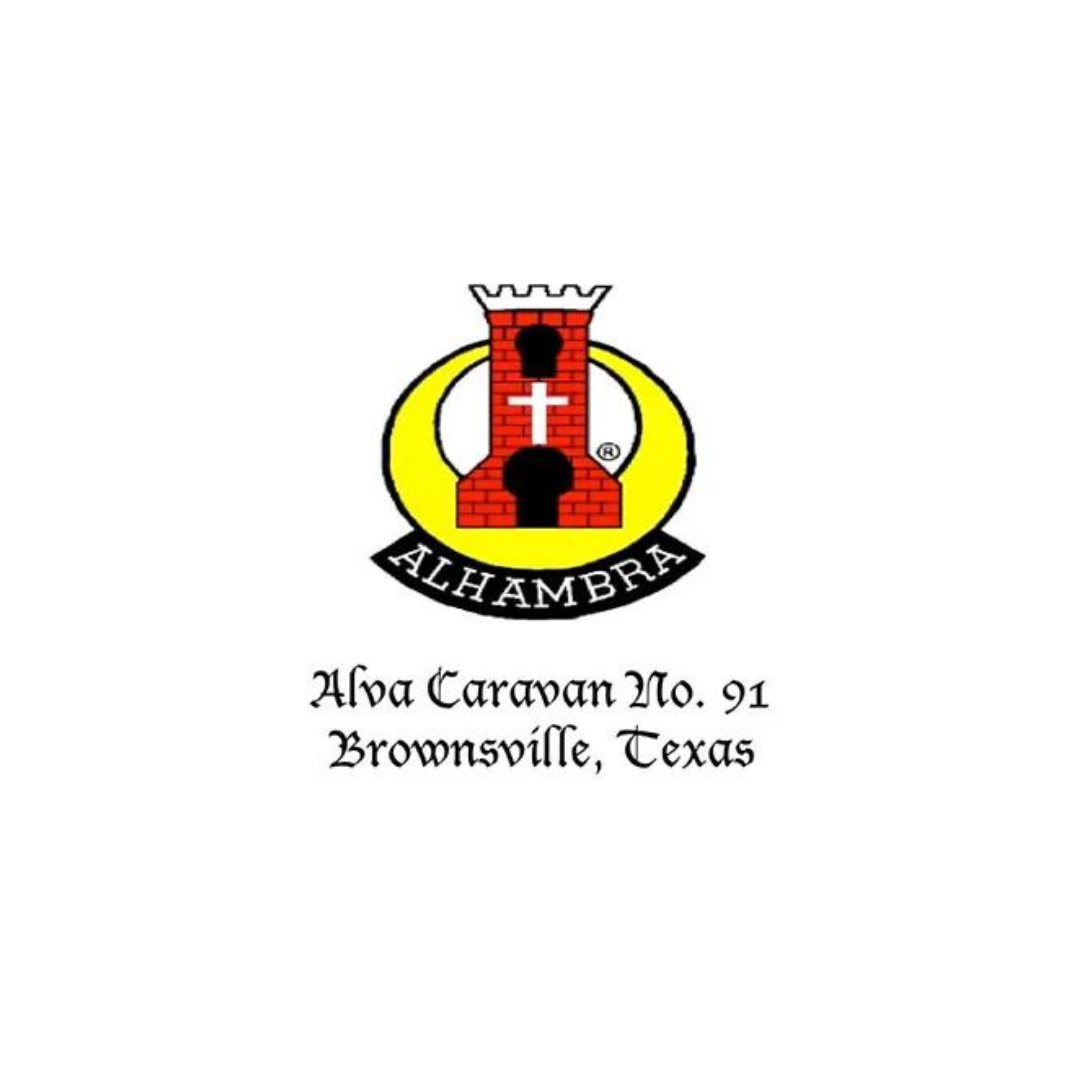 A logo for alhambra in brownsville texas