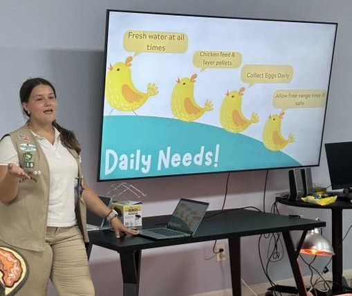 Woman presenting 