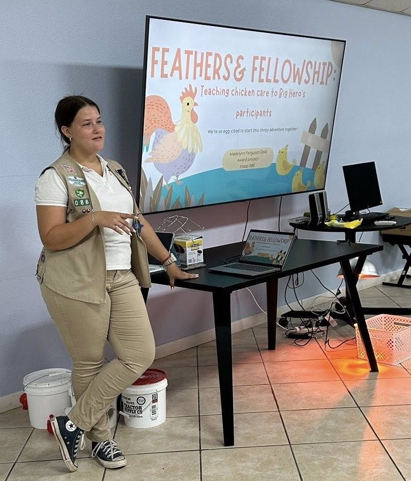 Woman presenting 