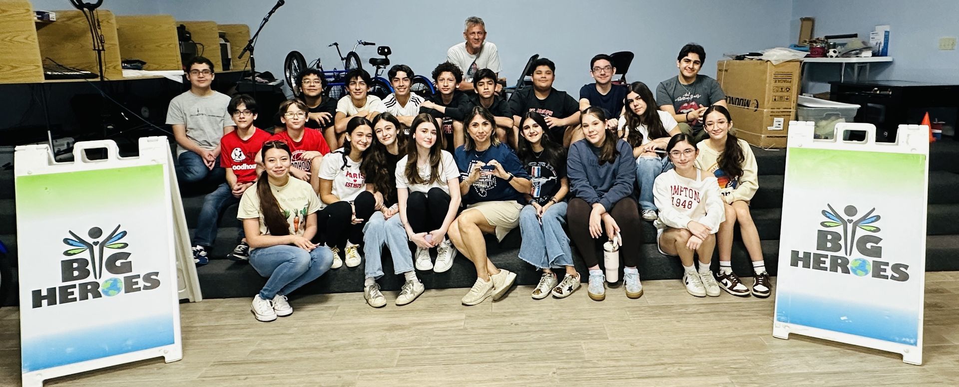 Group of young people posing with 