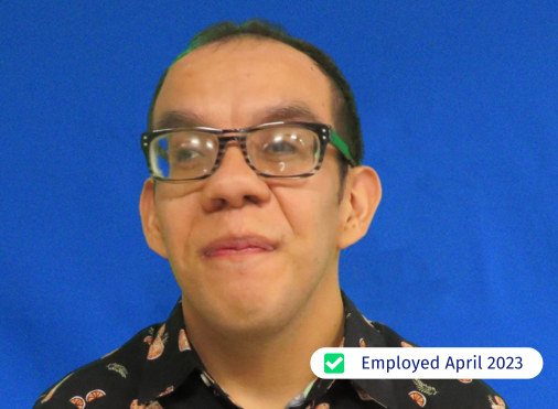 A man wearing glasses has been employed since april 2023