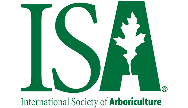 ISA logo with green letters and a leaf in the A, reading International Society of Arboriculture