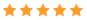 Five orange stars in a row.