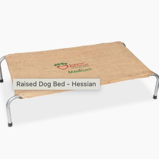 Raised Dog Bed - Hessian