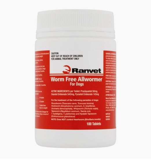 Ranvet Allwormer 10kg Tab (100)