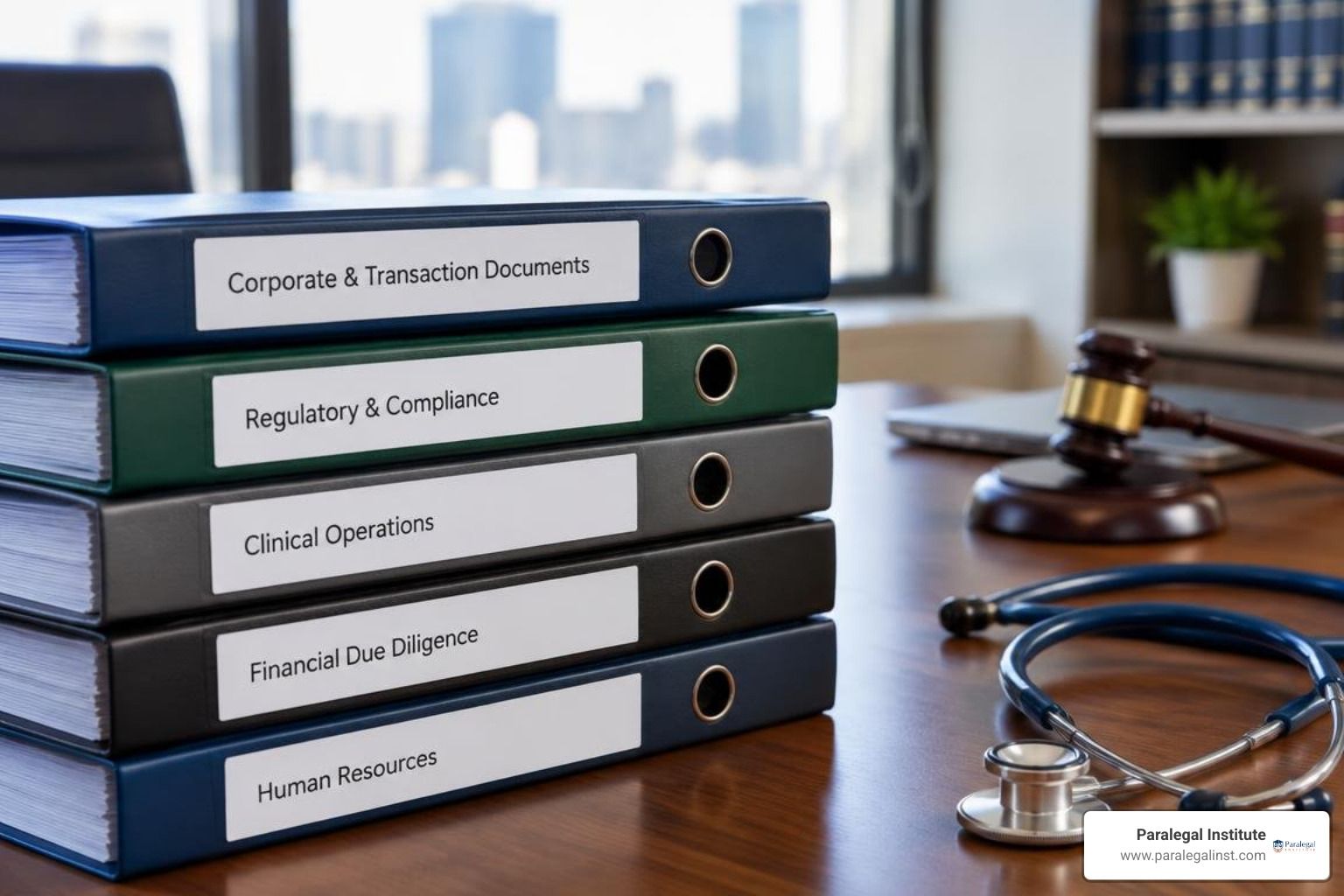 legal due diligence binders for a healthcare facility acquisition